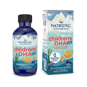 Nordic Naturals Children’s DHA Xtra, Berry Punch - 2 oz for Kids - 880 mg Total Omega-3s with EPA & DHA - Cognitive & Immune Function, Learning, Social Development - Non-GMO - 48 Servings Nordic Naturals uk supplements