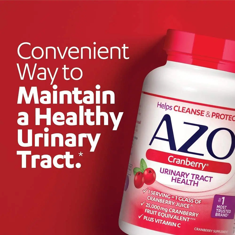 AZO Bladder Control with Go-Less Daily Supplement | Helps Reduce Occasional Urgency & Leakage | 54 Count Cranberry Urinary Tract Health | 100 Softgels AZO uk supplements