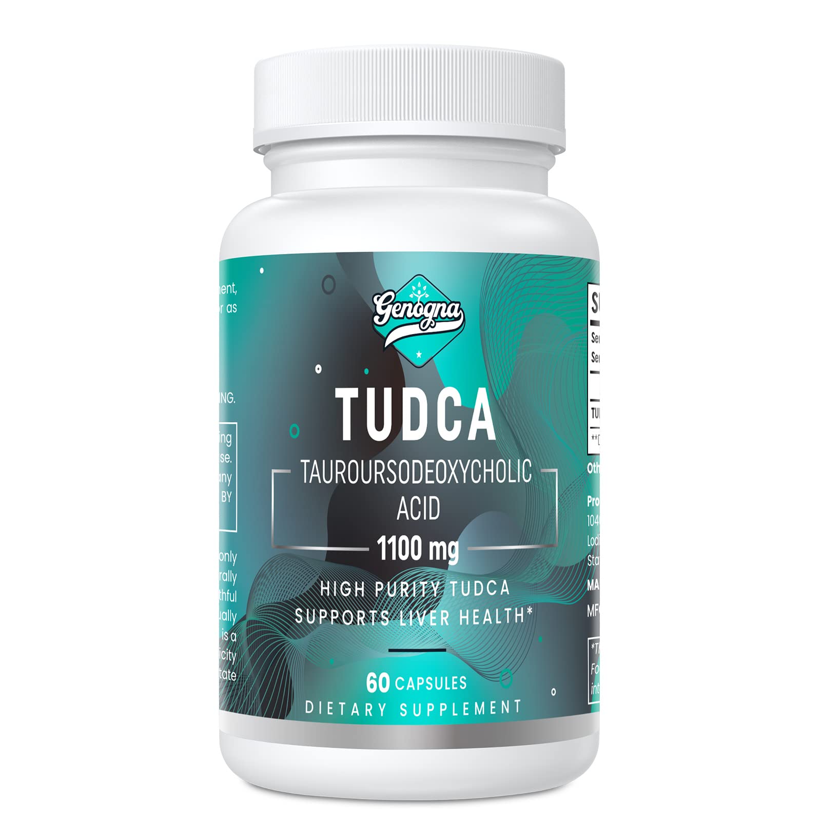 Genogna TUDCA 1100mg-Liver Support Supplement for Detox Cleanse, Water-Soluble Bile Genogna uk supplements