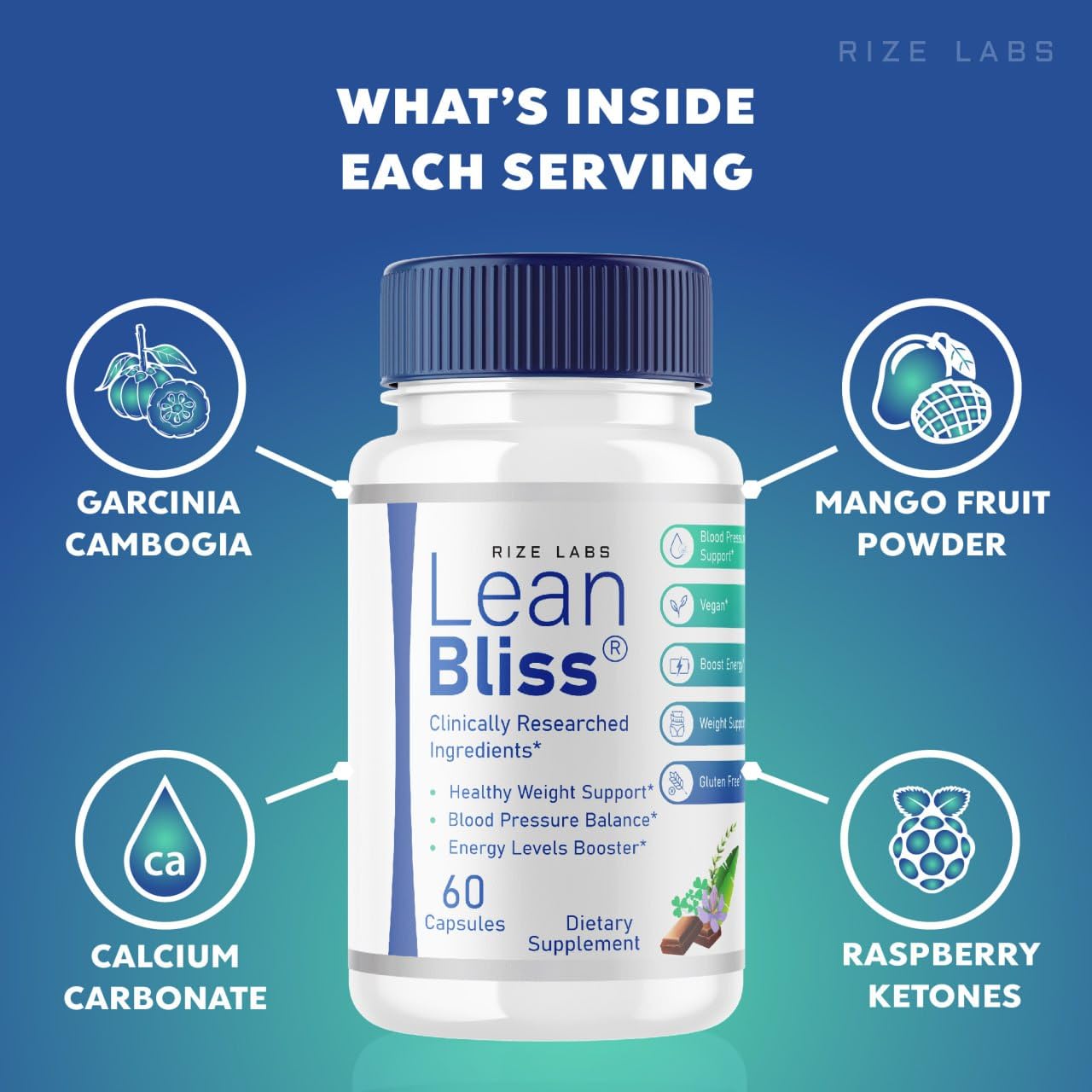 (2 Pack) Lean Bliss Weight Loss Pills, Lean Bliss Fat Burning Formula, LeanBliss Advanced rize labs uk supplements