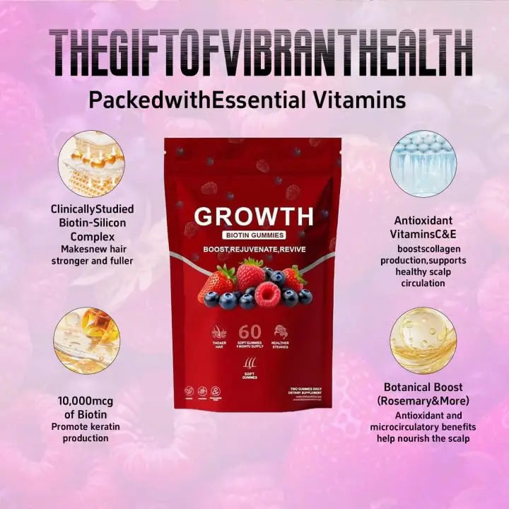 BDQBDQ Lumin Hair Growth Gummies, Infused with Biotin, Vitamins, and Botanical Extracts to Support Healthy Hair Growth and Strength BDQBDQ uk supplements