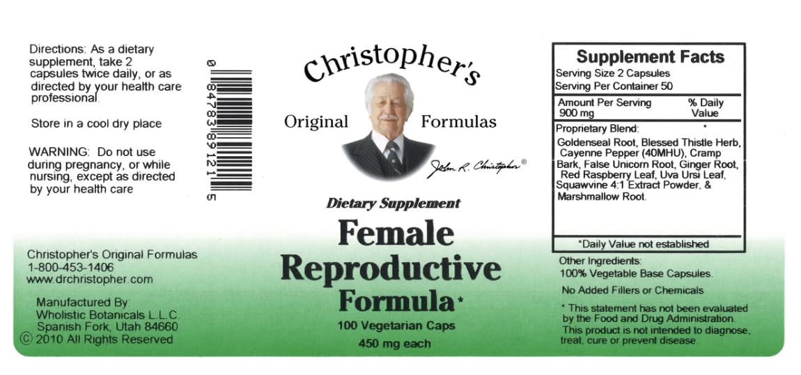 Dr. Christopher’s Female Health Bundle | Female Reproductive, Hormonal Changease & Wheat Germ Oil | 3-Bottle Herbal Support Pack | 100 Veg Capsules Each | USDA Organic Dietary Supplements Generic uk supplements