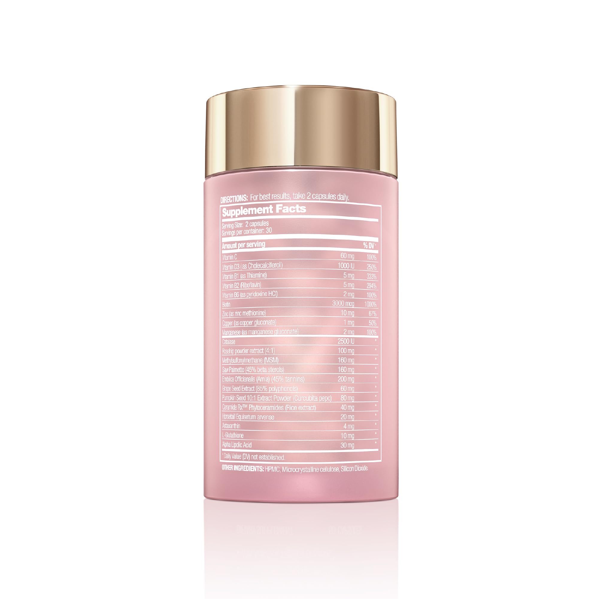 Halo Beauty Hair Skin & Nails Supplement | Thicker Hair Growth, Radiant Skin & Strong Nails Support with Biotin, Saw Palmetto & Phytoceramides | Vegan Capsules | Made in USA | 1-Month Supply Halo Beauty uk supplements