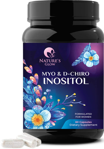 Myo-Inositol & D-Chiro Inositol Blend - 30 Day Supply, Premium 40:1 Ratio, Hormone Sup Nature's Glow uk supplements