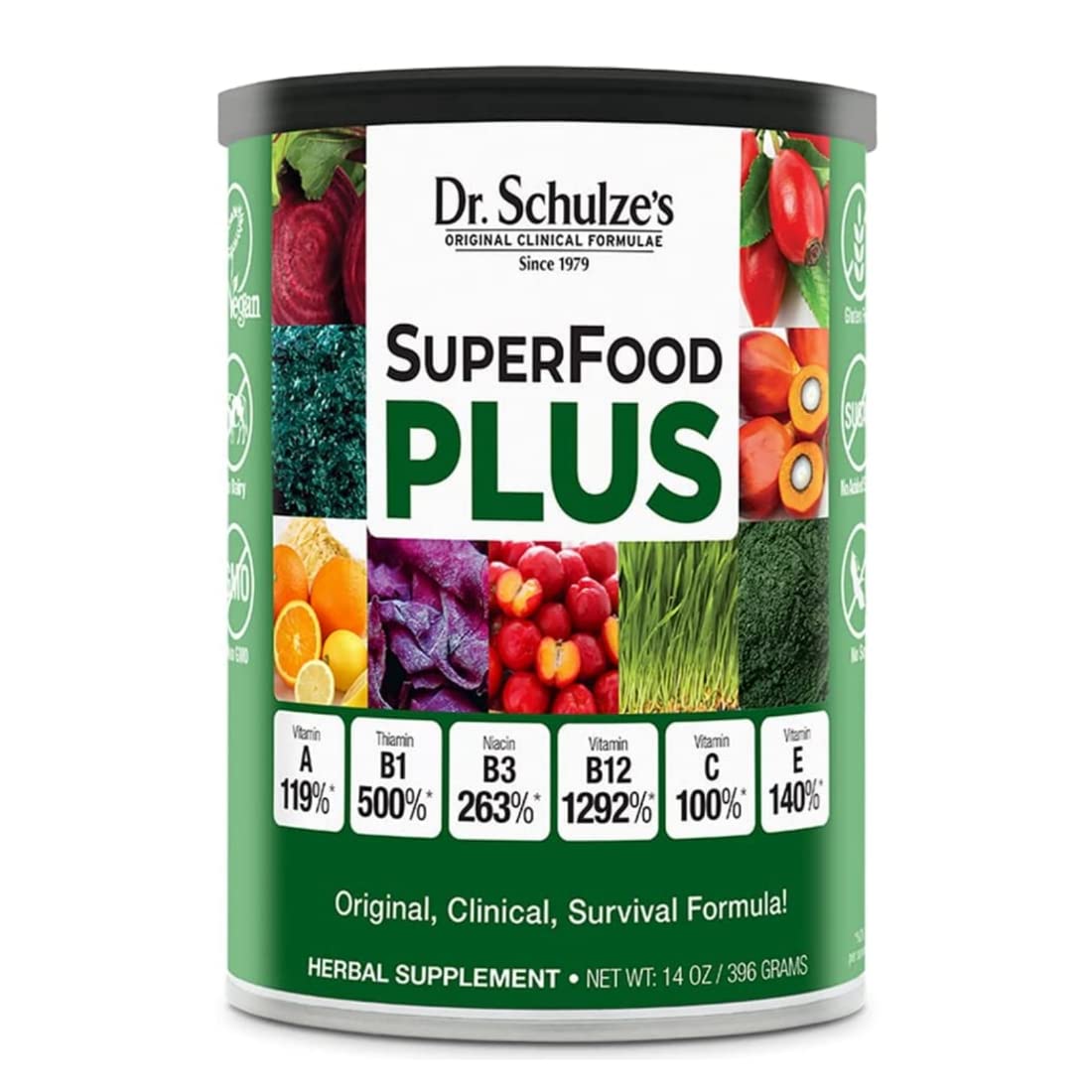Dr. Schulze’s SuperFood Plus | Vitamin and Mineral Herbal Concentrate | Daily Nutrition Dr. Schulze's uk supplements