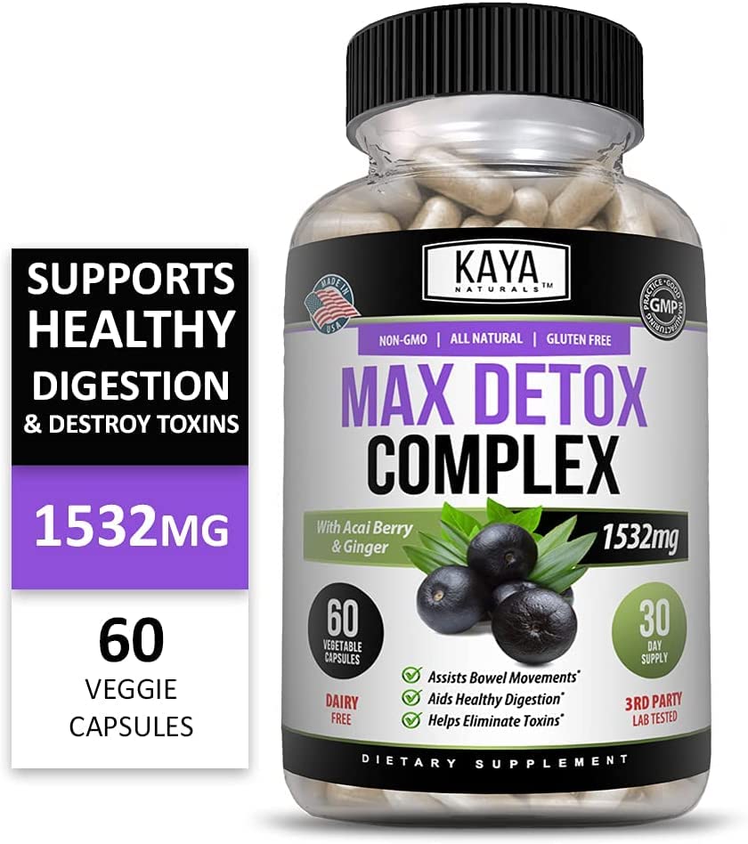 Kaya Naturals - Max Detox - 100% Natural, Healthy, Safe & New, Pure Herbal Ingredients Kaya Naturals uk supplements
