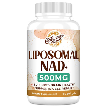 Caenciennes Liposomal NAD+ 500 MG Supplement, True NAD Plus Supplement, Superior Absorption, Boost NAD+ More Efficient Than Nicotinamide Riboside for Cellular Energy, Healthy Aging, 60 Serving Caenciennes uk supplements
