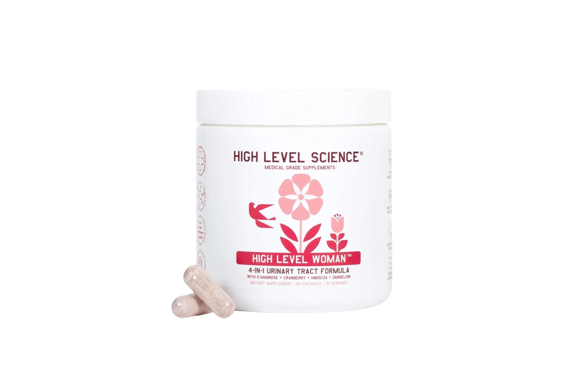 High Level D-Mannose 1000mg, Urinary Tract & Bladder Health Support, D Mannose Supplements for Women, Cranberry, Hibiscus & Dandelion, Utri Cleanse, 60 Capsules, Vegetarian, Gluten Free High Level uk supplements