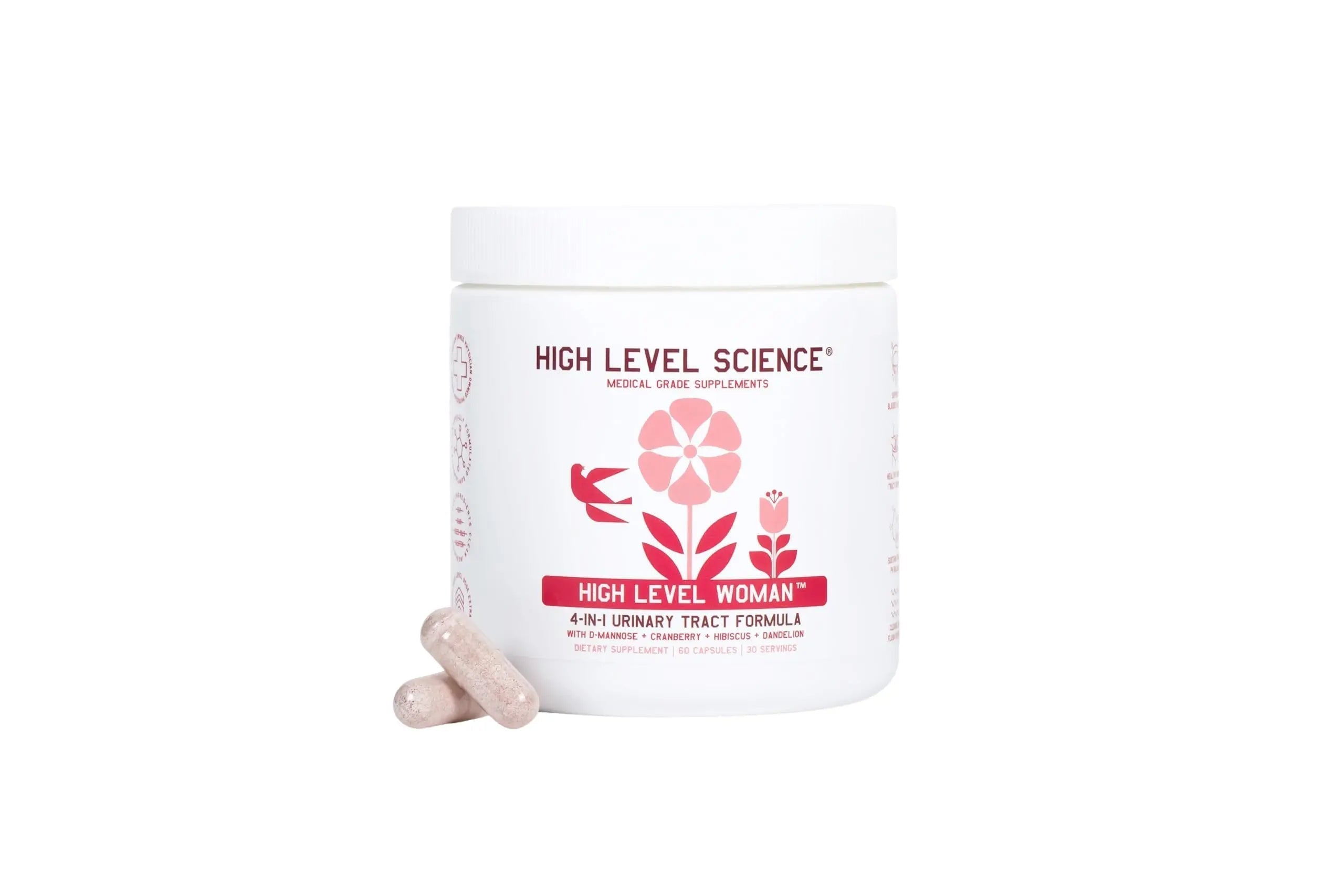 High Level D-Mannose 1000mg, Urinary Tract & Bladder Health Support, D Mannose Supplements for Women, Cranberry, Hibiscus & Dandelion, Utri Cleanse, 60 Capsules, Vegetarian, Gluten Free High Level uk supplements