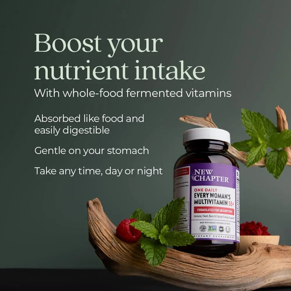 New Chapter Women’s Multivitamin 55+, Astaxanthin, B6, B12, D3, Vitamin C & Zinc, Immune, Heart, Cellular Energy New Chapter uk supplements