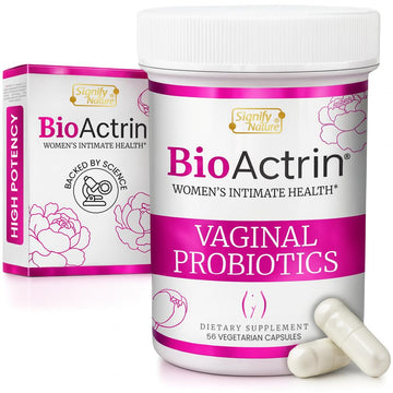 SIGNIFY NATURE Bioactrin Vaginal Probiotics for Women - Bacterial Vaginosis & Yeast Infection Treatment - BV Probiotic - pH Vaginitis Support-28 Pills SIGNIFY NATURE uk supplements