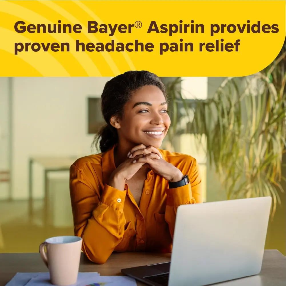 Bayer Genuine Aspirin 325 mg, Coated Tablets for Headache Relief, Multi-Symptom Pain Reliever and Fever Reducer, Pain Relief Tablets for Tooth and Muscle Pain, Backache, 300 Ct Bayer uk supplements