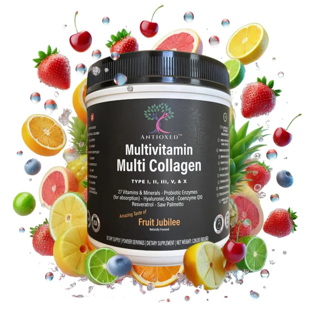 Antioxed Multi Collagen Multivitamin for Women+Men, Keto, Skin, Joint, Cognitive, Heart, Sensual, & Immune Health, Hydrolyzed Peptides, Antioxidants, Probiotics Antioxed uk supplements