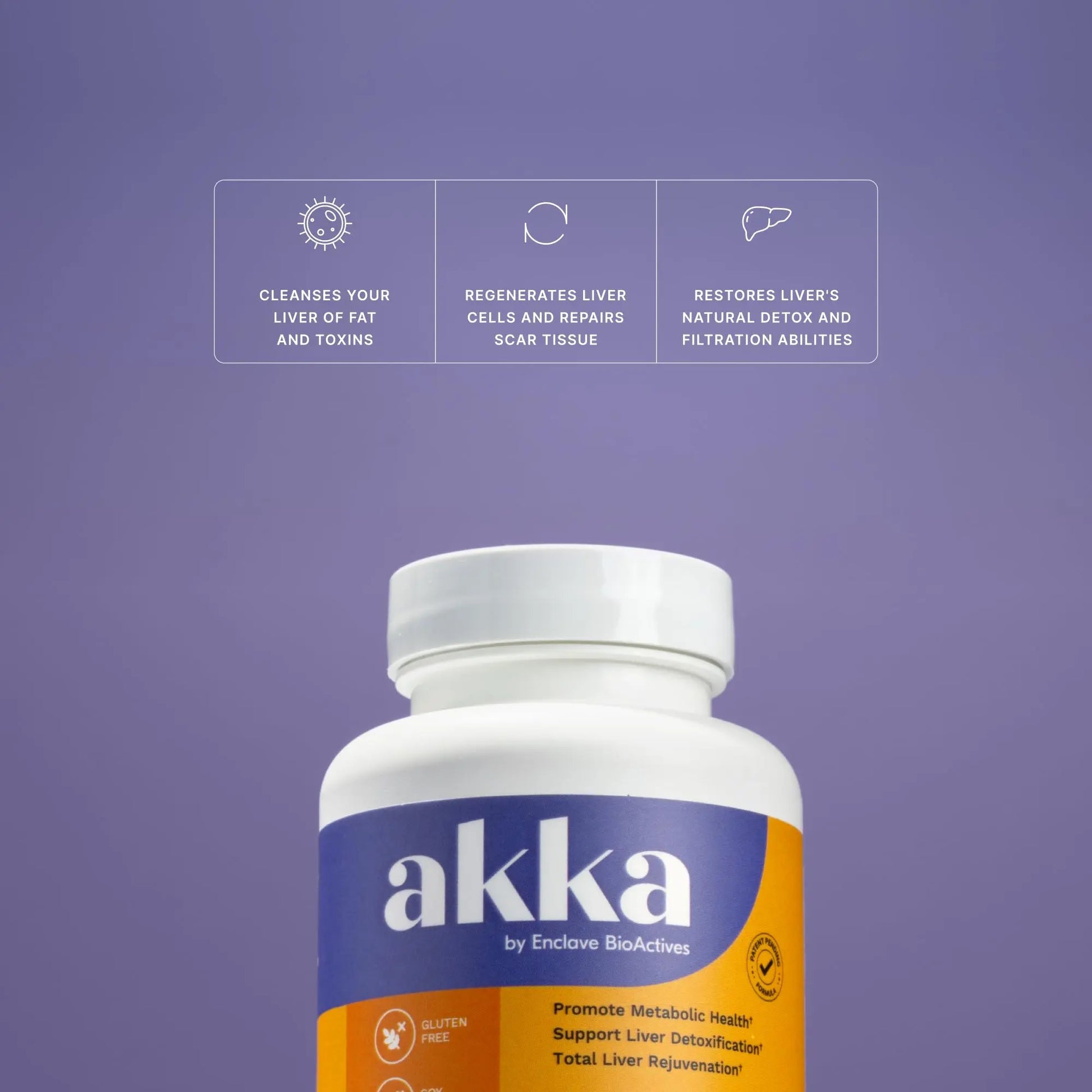 AKKA Premium Liver Cleanse Detox & Repair Superbiotic - Supports Liver Health & Function, Boosts Energy, Digestion & Metabolism with Bioavailable Pasteurized Akkermansia, Non-GMO, Gluten-Free, 60 Caps AKKA uk supplements