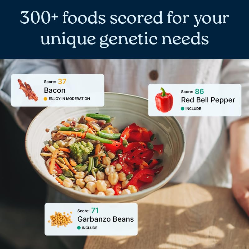 GenoPalate Nutrition DNA Test Kit | 100+ Optimal Foods & Tailored Diet | Genetic Health Report & Personalized Wellness | Macro & Micronutrient Recommendations | Stress & Eating Insights GenoPalate uk supplements