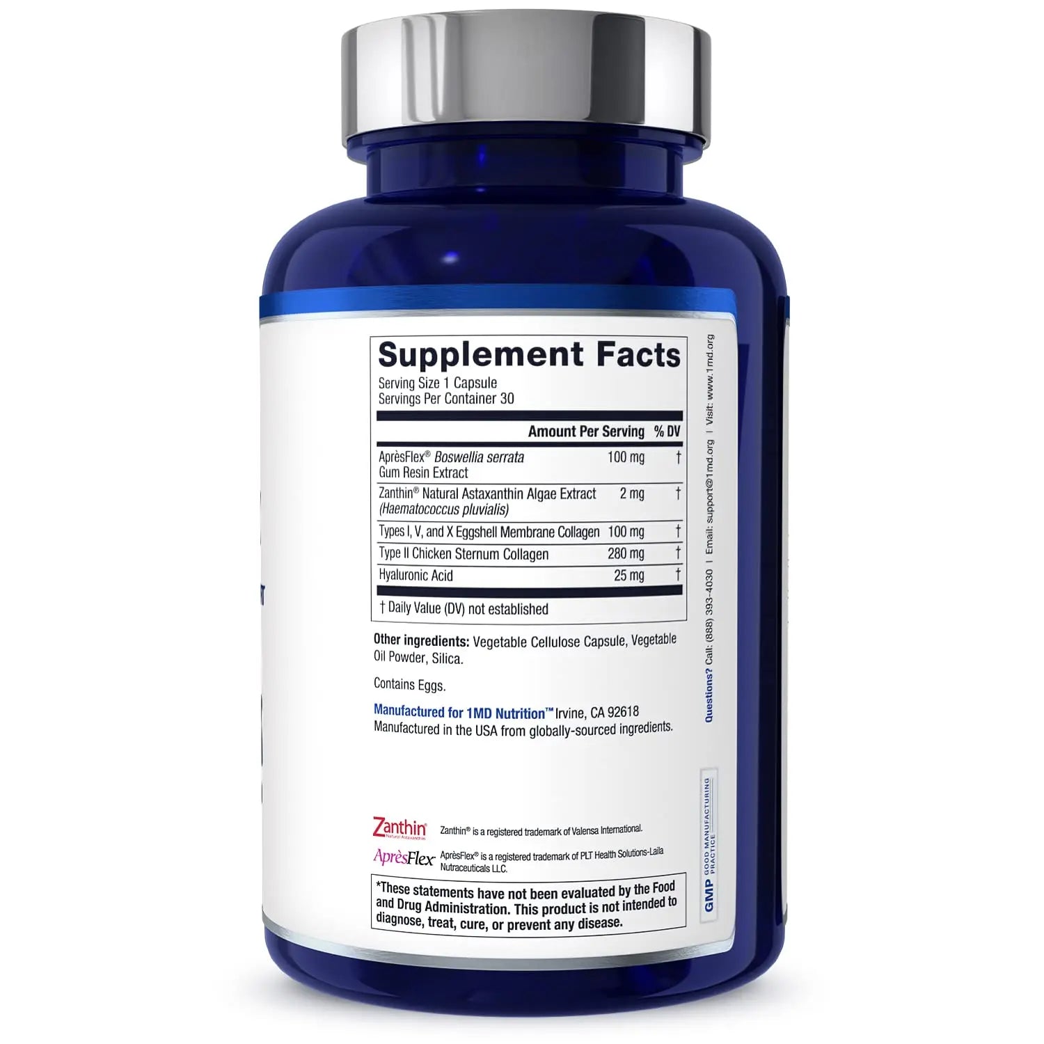 1MD Nutrition MoveMD - Joint Health Supplement - Doctor Formulated | with Collagen, Astaxanthin, and More | 30 Capsules (3-Pack) 1MD Nutrition uk supplements
