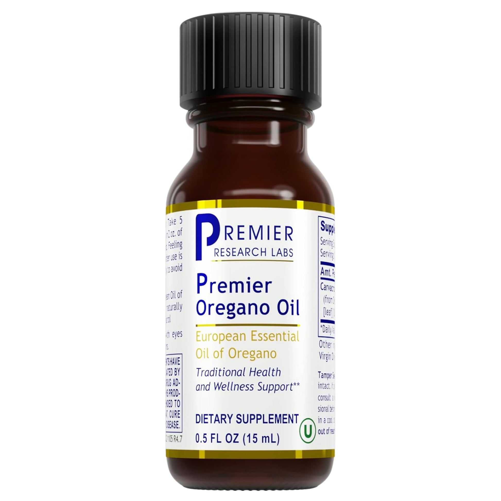 Premier Research Labs Premier Oregano Oil - Oil of Oregano Drops with Carvacrol, Edible Oregano Essential Oil Supplement for Immune & Gut Health - 0.5 Fl Oz Premier Research Labs uk supplements
