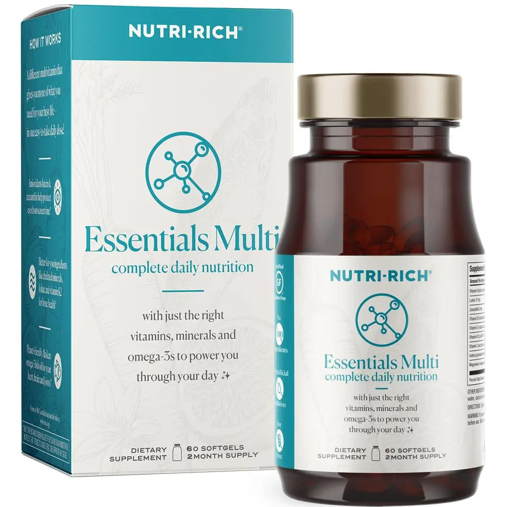 Nutri-Rich Essentials Multi | Multivitamin Supplement with Fish Oil Omega-3 for Men and Women, Supports Energy, Immune Health Nutri-Rich uk supplements