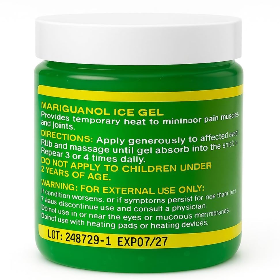Mariguanol Extra Strong Muscle Rub Gel with Hemp Oil, Menthol & Camphor – Cooling, Fast-Absorbing Topical Gel for Post-Workout Active Lifestyles – Net Wt. (4 Ounce (Pack of 1)) MARIGUANOL uk supplements