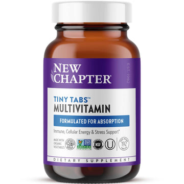 New Chapter Tiny Tabs Multivitamin with 20+ Nutrients for Immune, Cellular Energy & Stress Support, Including Vitamin D3 + B Vitamins, 192 Count New Chapter uk supplements
