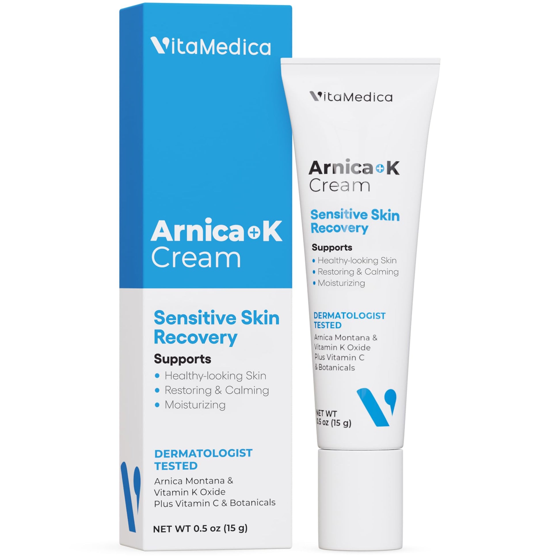 VitaMedica Arnica + Vitamin K Bruise Recovery Cream for Face & Under-Eye, Sensitive-Skin Formula, Post-Procedure Support, 0.5 oz VitaMedica uk supplements