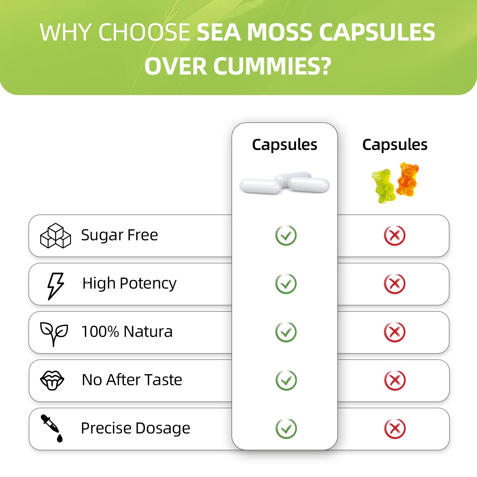 HEALOADING Sea Moss Capsules：Wildcrafted Organic Irish Seamoss & Bladderwack - Rich in Minerals, Supports Thyroid Health, Digestion, Skin & Immune System - Vegan, Non-GMO HEALOADING uk supplements