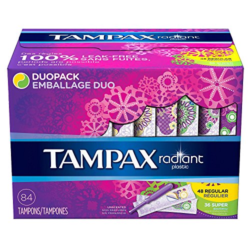 Tampax 29936 Radiant Tampons Regular Super, 84 Count (Pack of 1) Tampax uk supplements