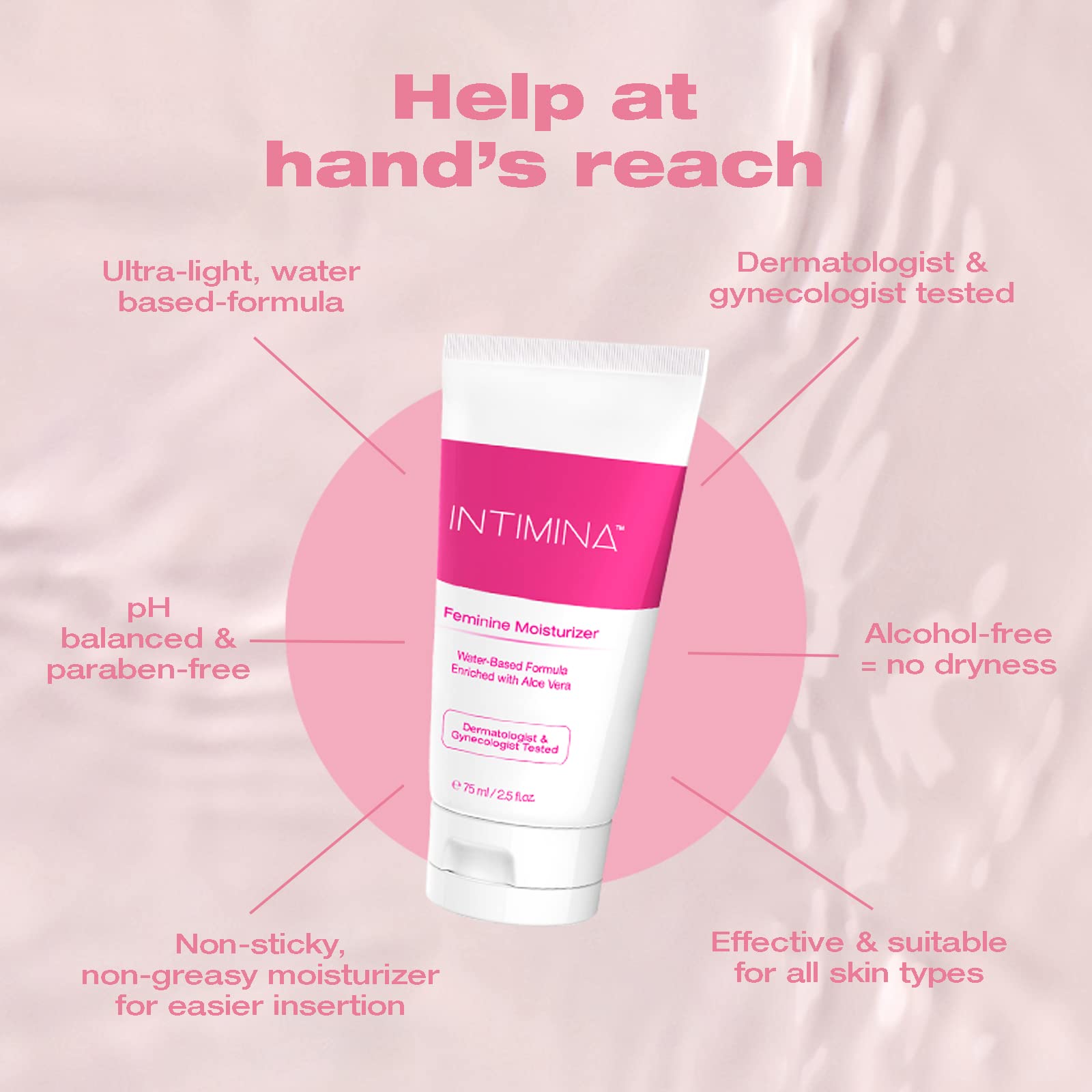 Intimina Feminine Moisturizer - Vaginal Moisturizer - Personal Lubricant for Women Water Based Lubrication INTIMINA uk supplements
