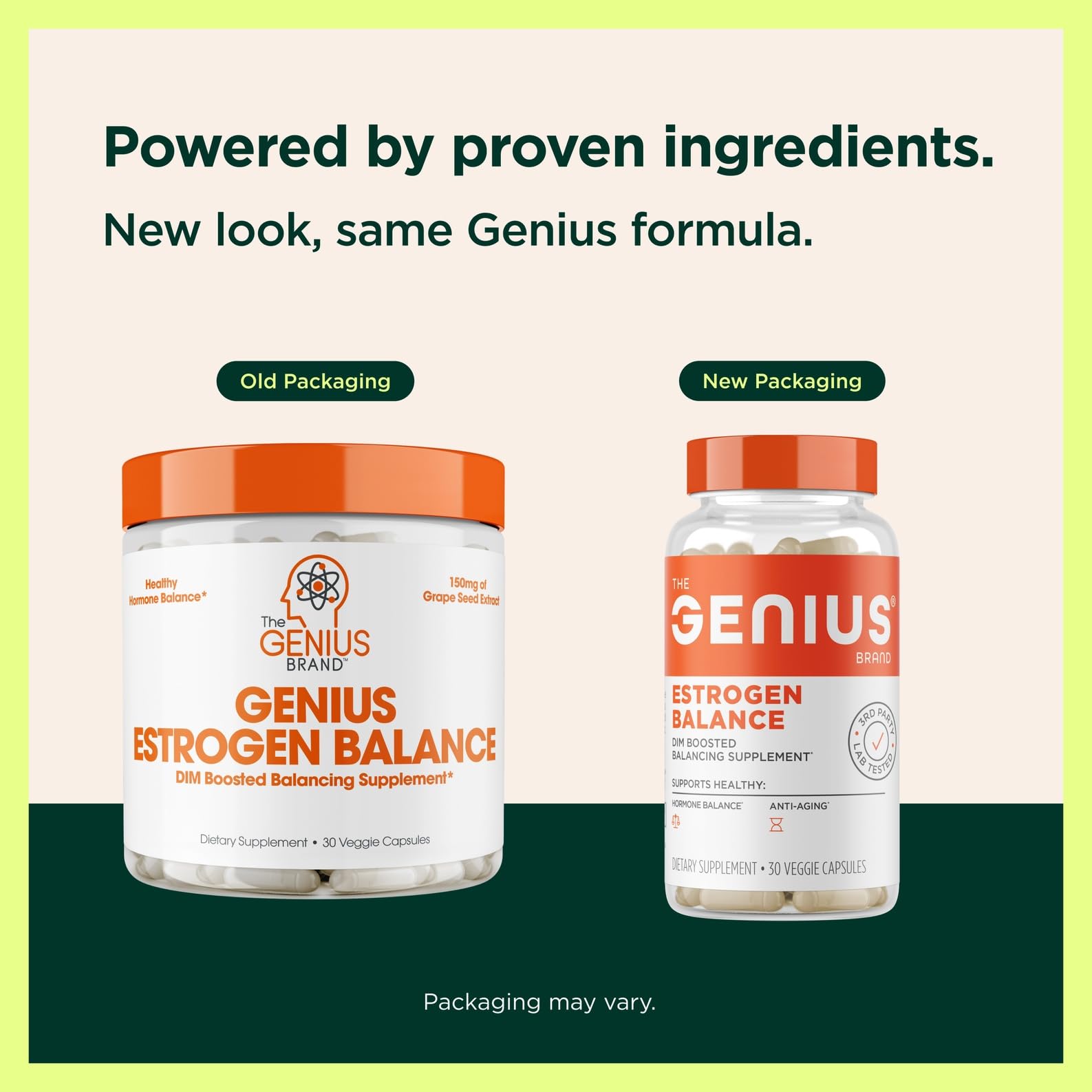 Genius Estrogen Balance, Dim Supplement - Blocker for Men & Women - Hormones, Hormonal Acne & Menopause - Aromatase Inhibitor with Grape Seed Extract & BioPerine - 30 Capsules The Genius Brand uk supplements