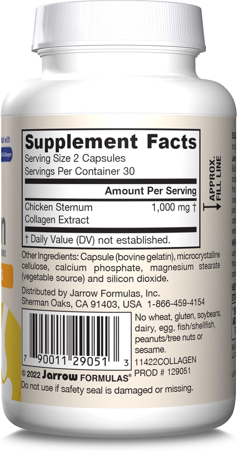Jarrow's Type II Collagen Complex (Type 2 Collagen), 60 Capsules, Lab-Tested Tudor uk supplements