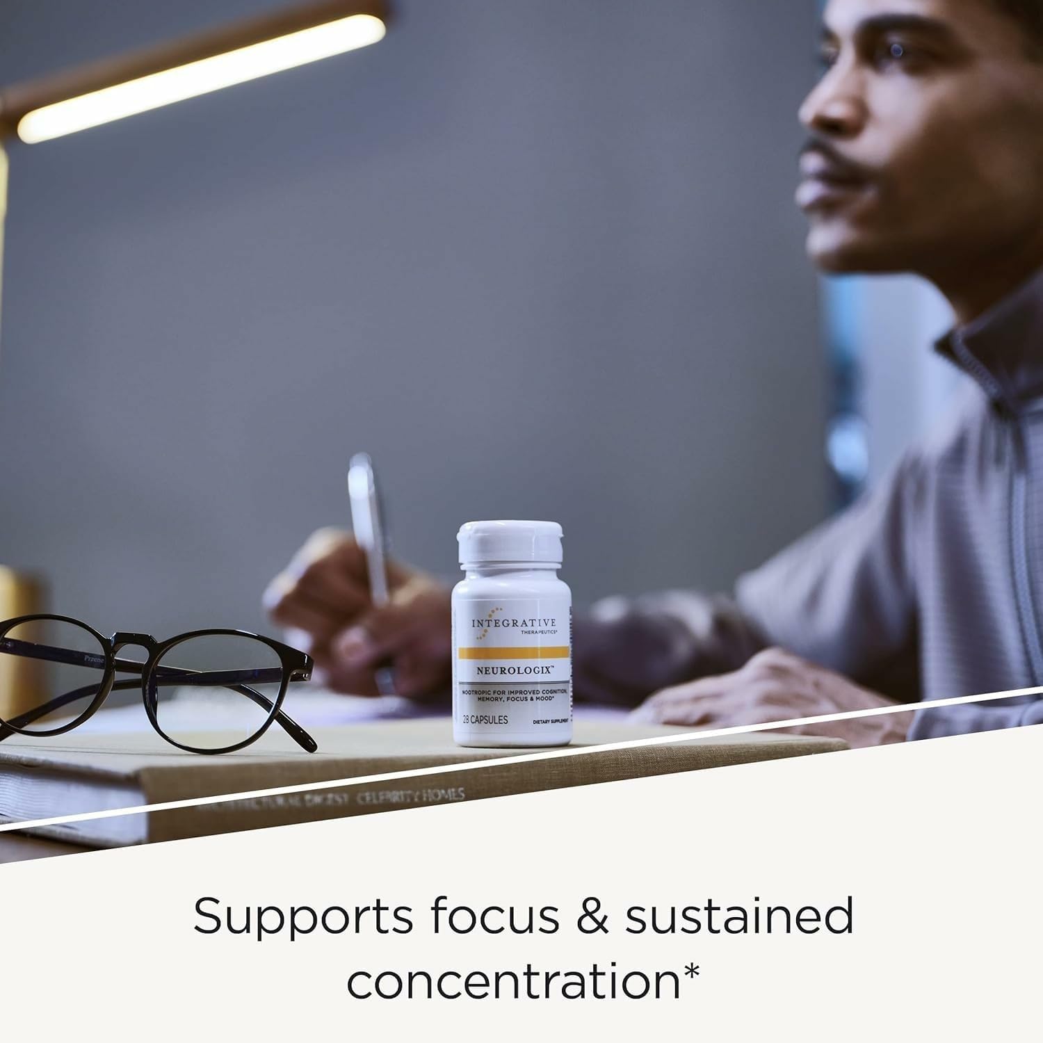 Integrative Therapeutics Neurologix - Brain Health Supplement* - Non-Stimulant Nootropic Supplement for Focus* - Memory Support* - Vegan, Gluten-Free & Dairy-Free - 120 Capsules (60 Servings) Integrative Therapeutics uk supplements