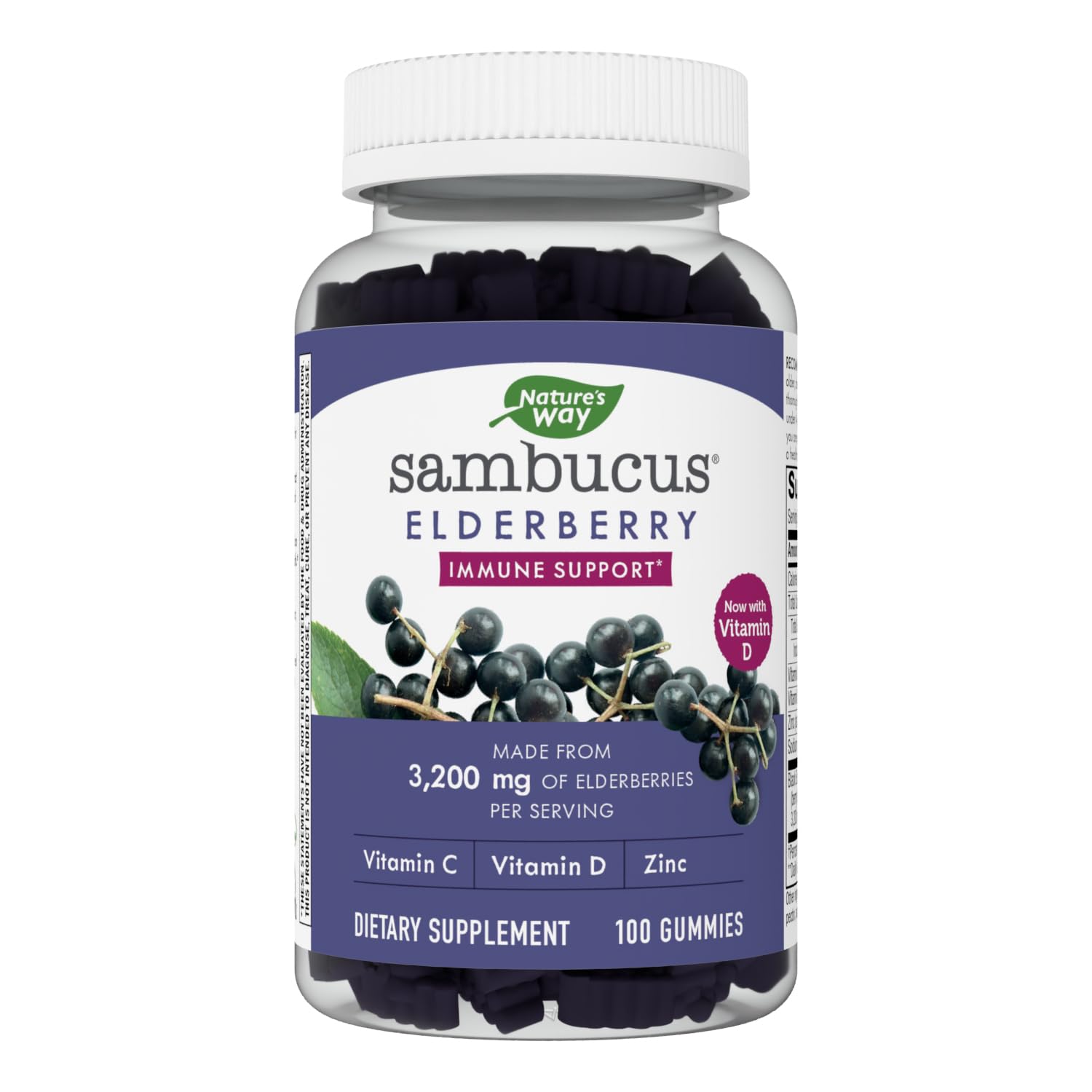 Nature's Way Sambucus Elderberry Gummies - Immune Support Supplement for Kids Nature's Way uk supplements