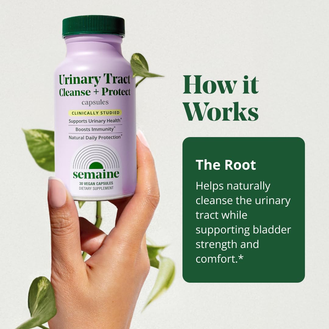 Semaine Urinary Tract Cleanse & Protect – 30 ct, Bladder Support Supplement for Women, Flushes Urinary Tract. Combines Cranberry Proanthocyanidins with Hibiscus. Semaine uk supplements