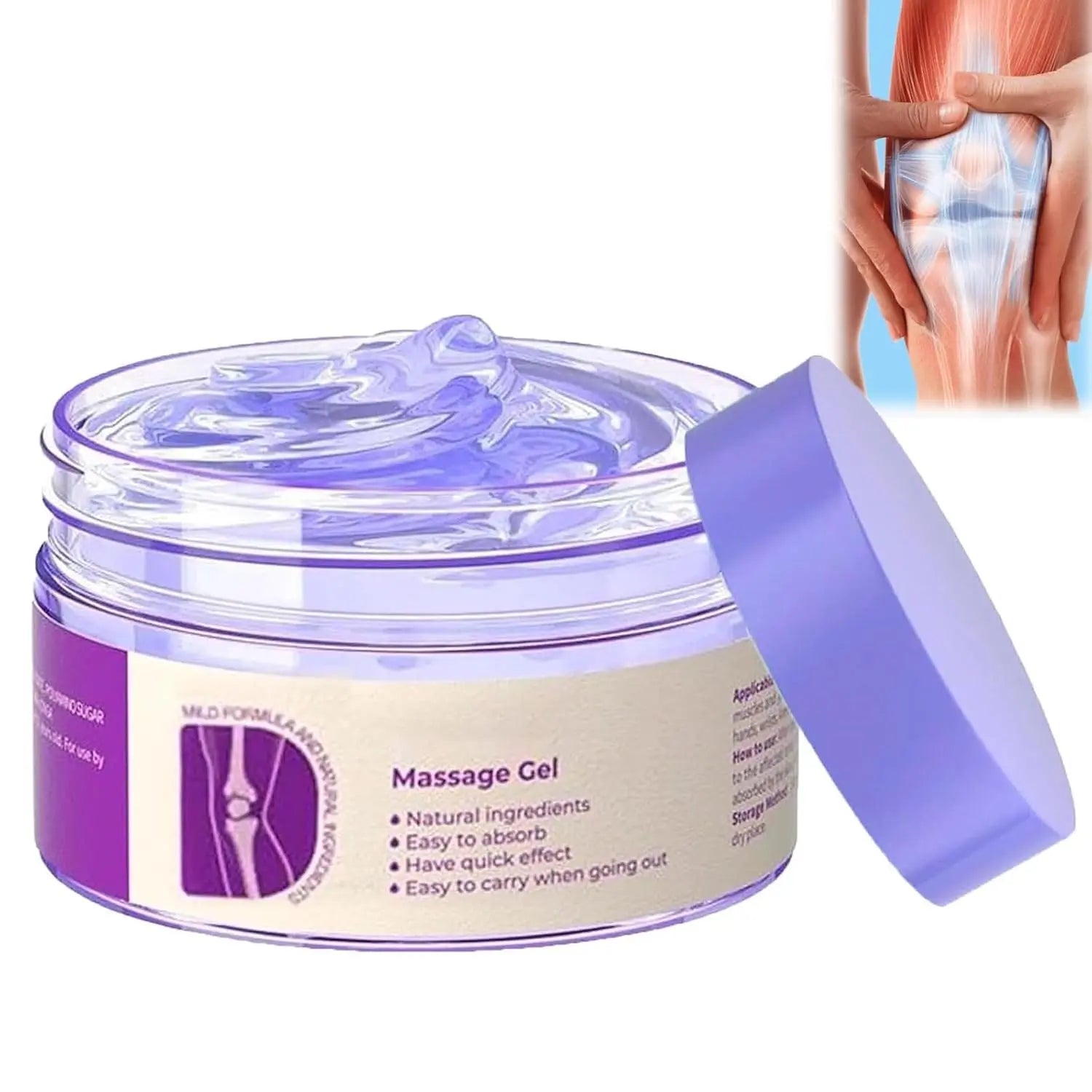 Soothing Relief Massage Gel, Joint Gel Purple Gel Cooling Activities Throughout The Body, Soothing Knees, Lumbar, Neck, Back, Shoulders, Hands, and Feet iaredon uk supplements