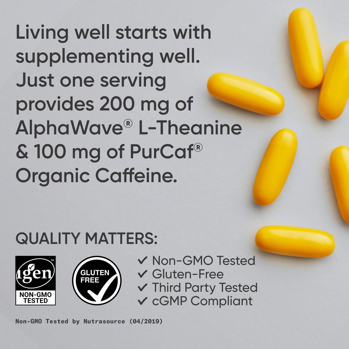 Sports Research L-Theanine Supplement with Caffeine & Coconut MCT Oil - Focused Energy, Alertness & Relaxation Without Drowsiness - 200mg L Theanine, 100mg Organic Caffeine - 60 Liquid Softgels Sports Research uk supplements