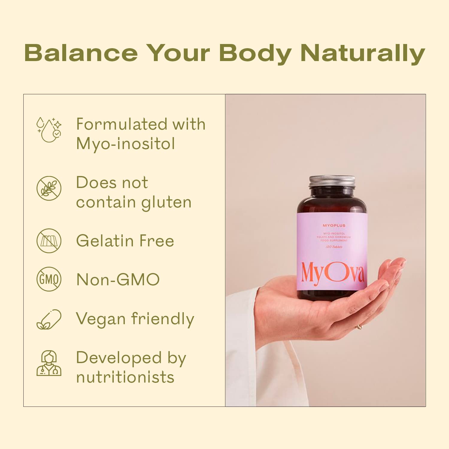 3 Pack of MyOva Myoplus - Natural Female Support Supplement for PCOS - 4000mg Myo MyOva uk supplements