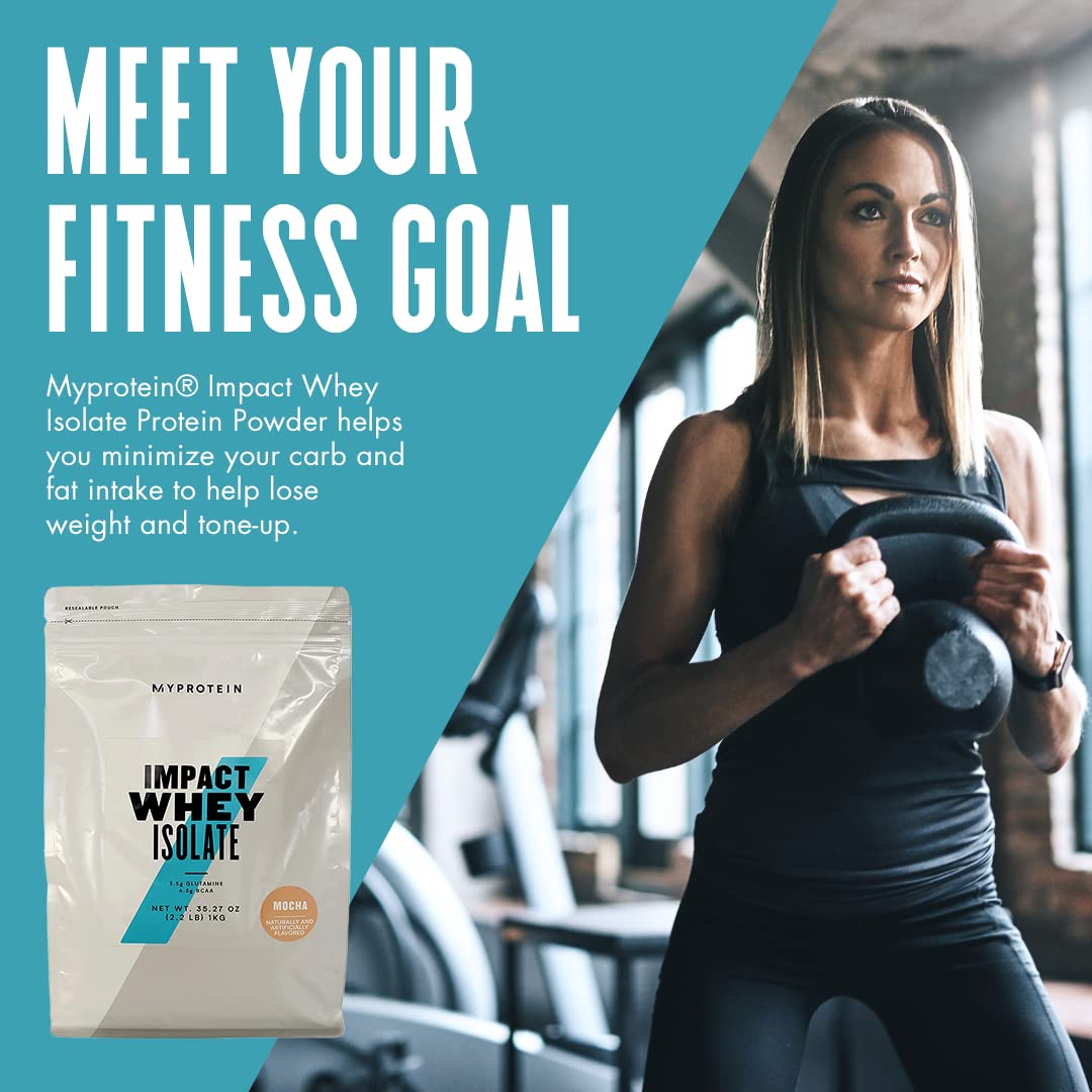 Myprotein Impact Whey Isolate - Mocha, 2.2 Lbs (40 Servings) Myprotein uk supplements