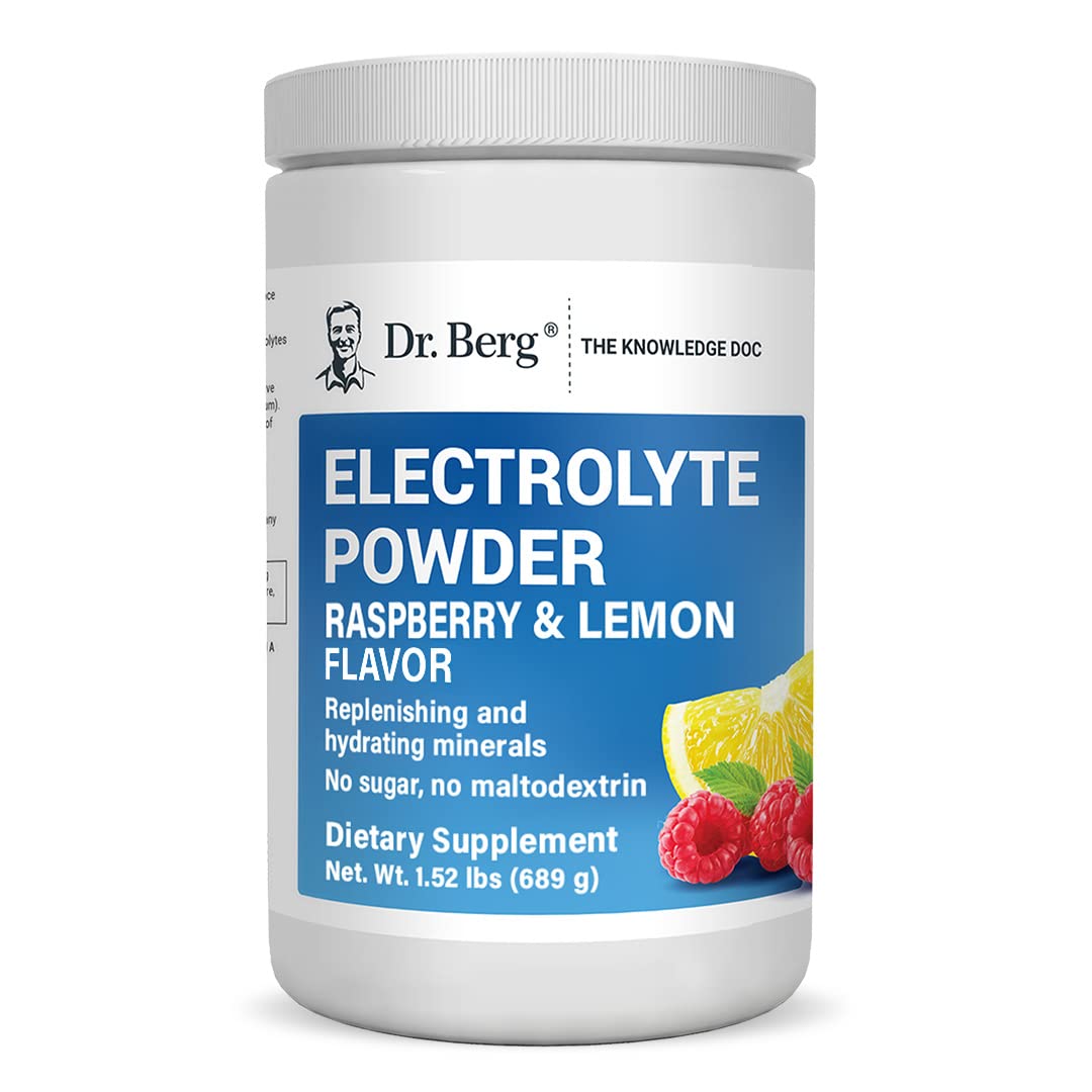 Dr. Berg's Electrolyte Powder 100 Servings Bundle - Raspberry Lemon & Lemonade Dr. Berg Nutritionals uk supplements