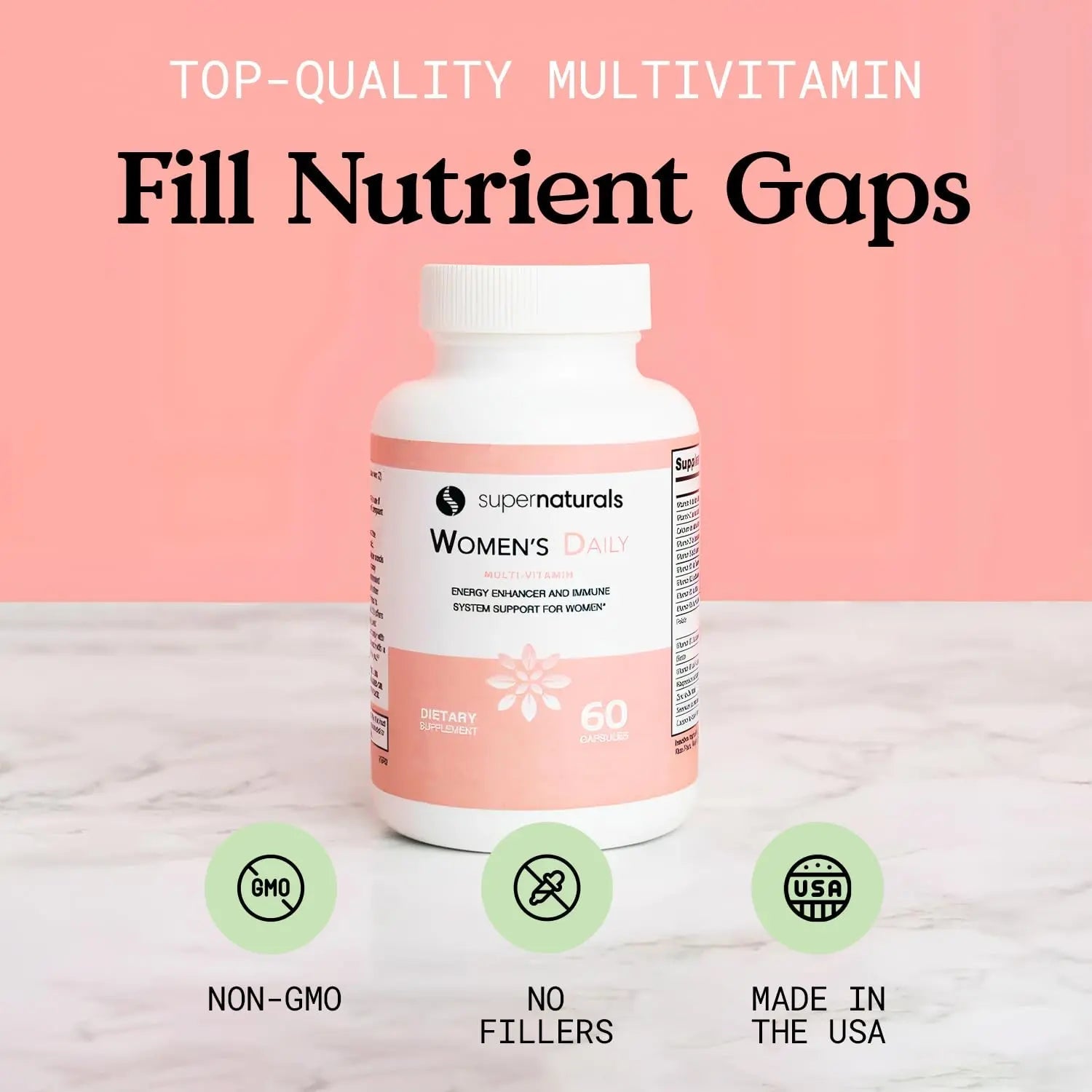 Super Naturals Health, Multivitamin for Women, Immune Defense Supplement Multivitamin Capsules, Vegan Supplements for Women - 60 Capsules JLM NUTRITIONALS uk supplements