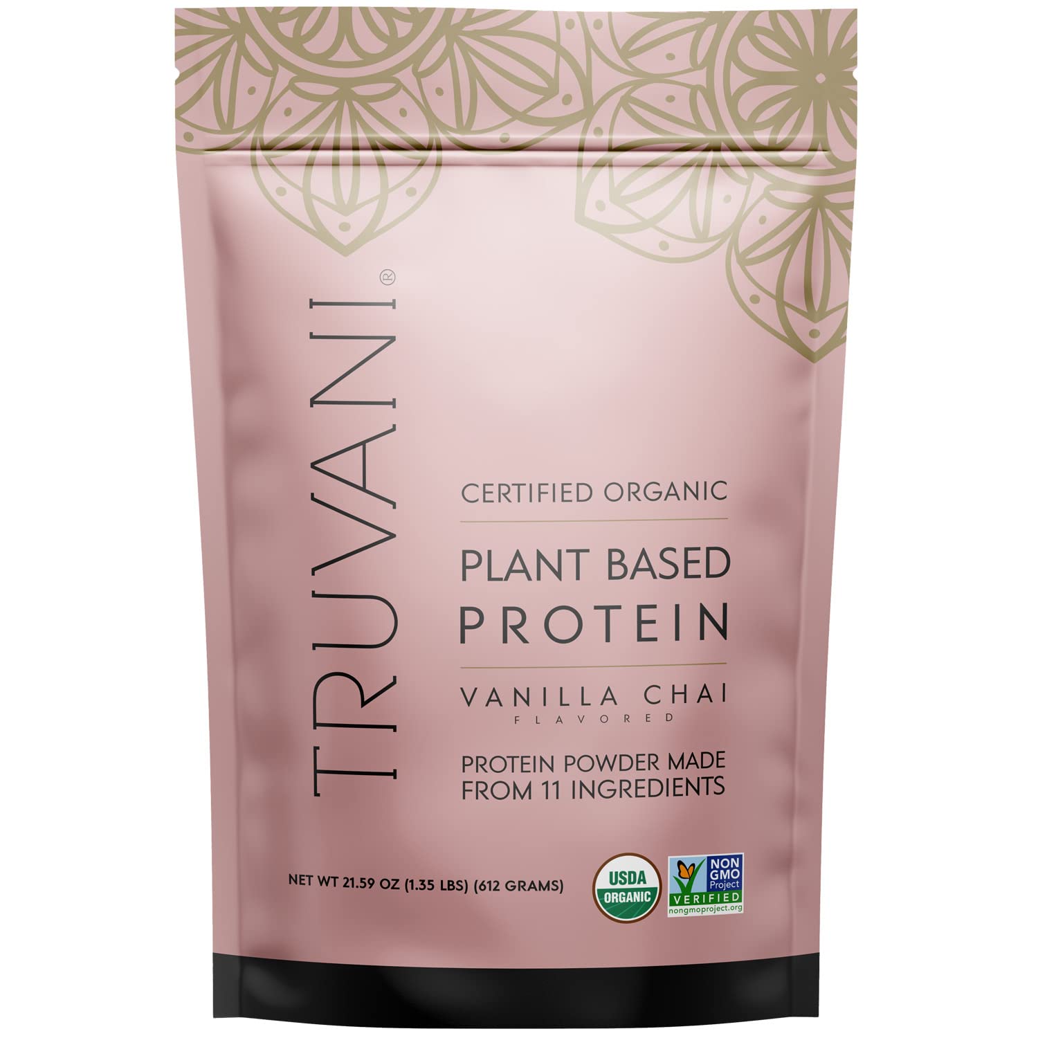 Truvani Organic Vegan Protein Powder Vanilla Chai - 20g of Plant Based Protein, Organic Truvani uk supplements