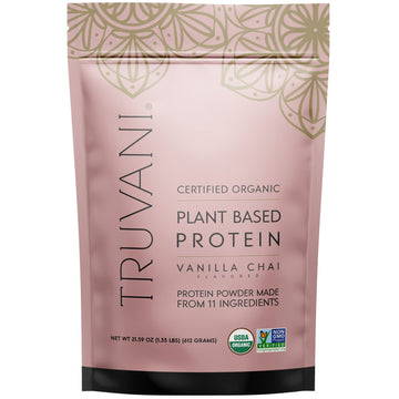 Truvani Organic Vegan Protein Powder Vanilla Chai - 20g of Plant Based Protein, Organic Truvani uk supplements
