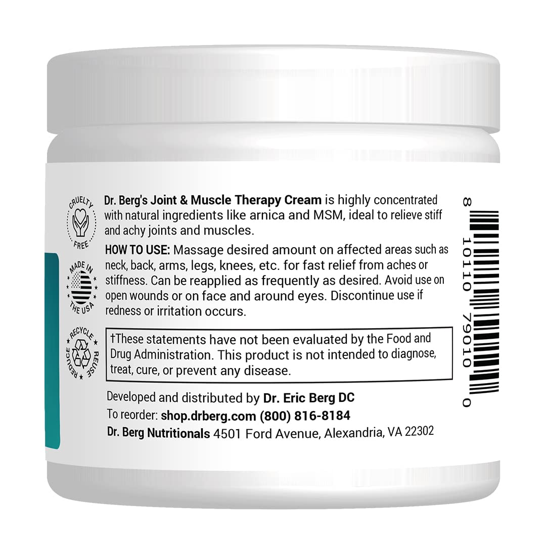 Dr. Berg's Joint & Muscle Cream - Workout Recovery, Full-Body Relaxation, Skin Nourishme Dr. Berg Nutritionals uk supplements