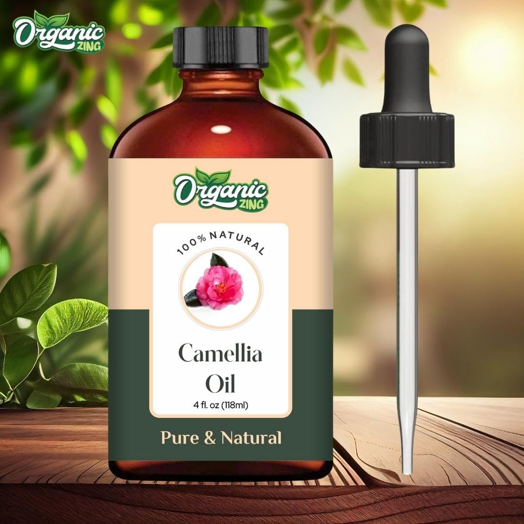Organic Zing Camellia (Camellia Japonica) Oil | Pure & Natural Carrier Oil for Skincare, Hair Care & Massage ORGANIC ZING uk supplements