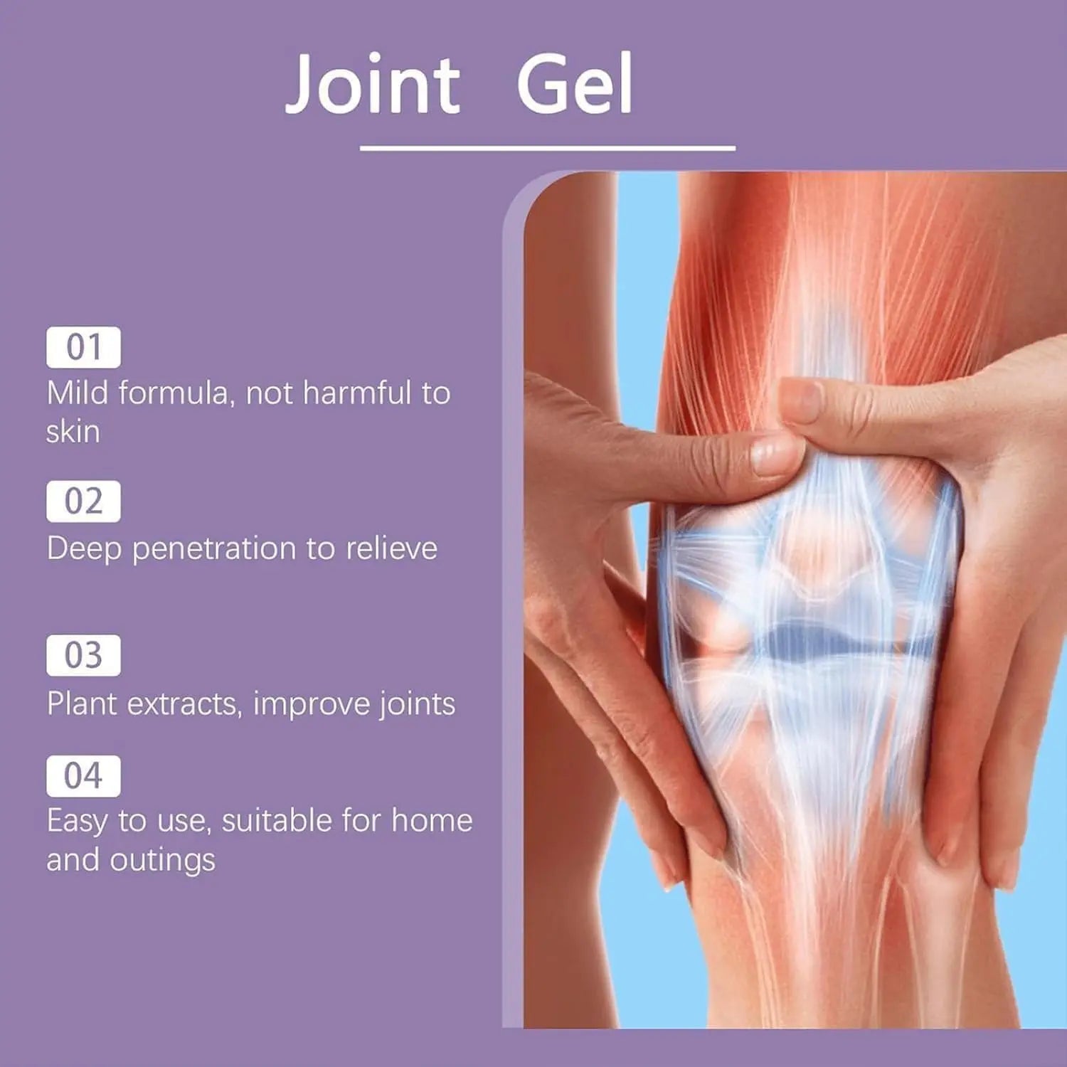 2PCS Joint Purple Gel, Purple Relief Soothing Massage Cream,Joint Activities Throughout The Body, Soothes Knees, Lumbar, Neck, Hands, and Feet Aoamsfu uk supplements
