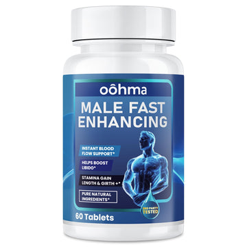 Oohma New Male Enhancing Supplement, Designed to be Fast Acting for Blood Flow to Gain Length & Girth + Stamina, Maca, Epimedium, and Other Natural Ingredients, 3rd Party Tested Supplement 60 Tablets Oohma uk supplements