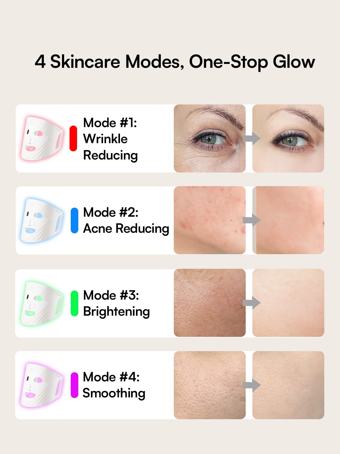 INIA GLOW Light Therapy Mask for Face, LED Mask with Red Blue Green Light and Advanced Near-Infrared INIA uk supplements