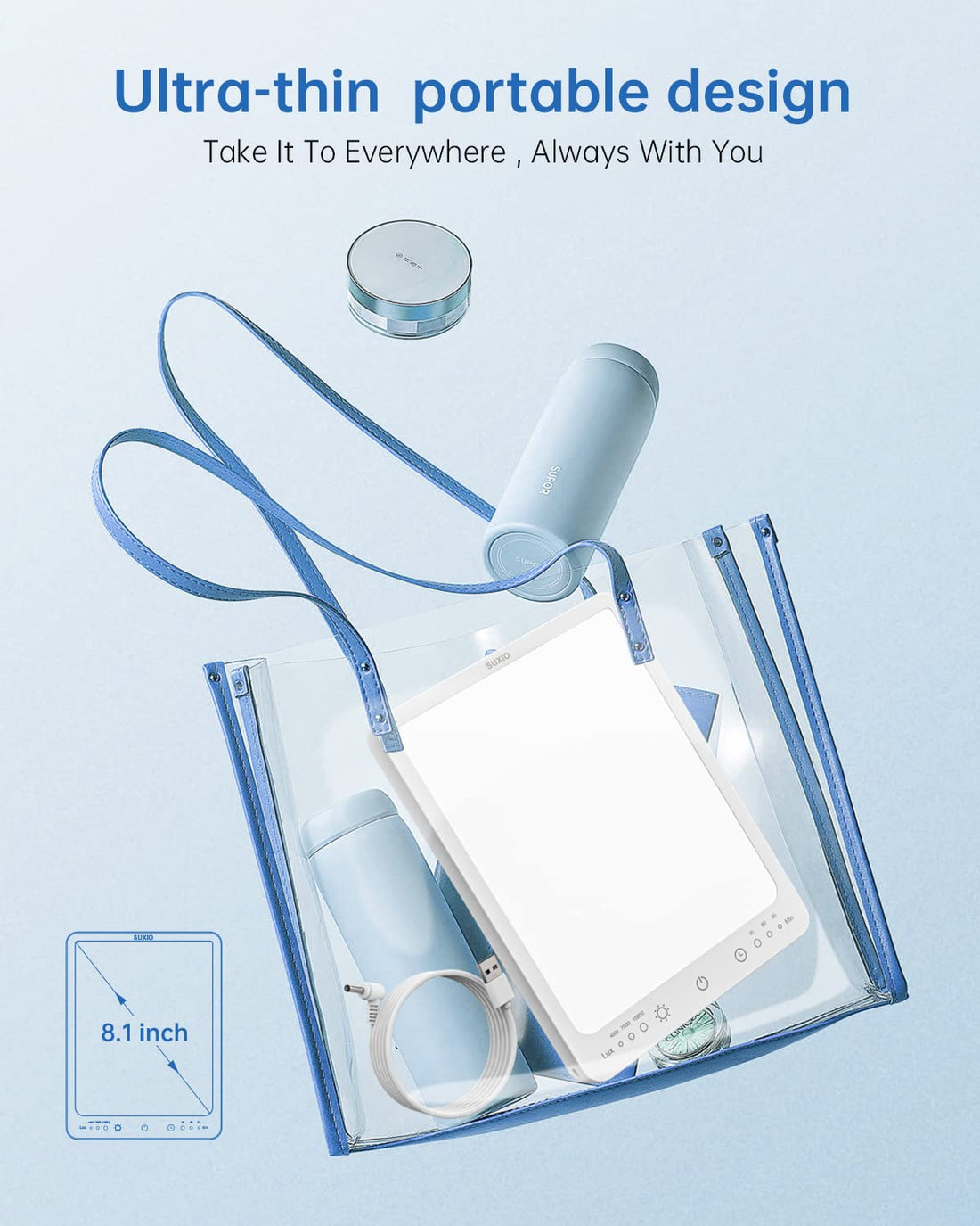SUXIO Light Therapy Lamp - 10000 Lux Therapy Light, 3 Timing & Mode Happy Lamp SUXIO uk supplements