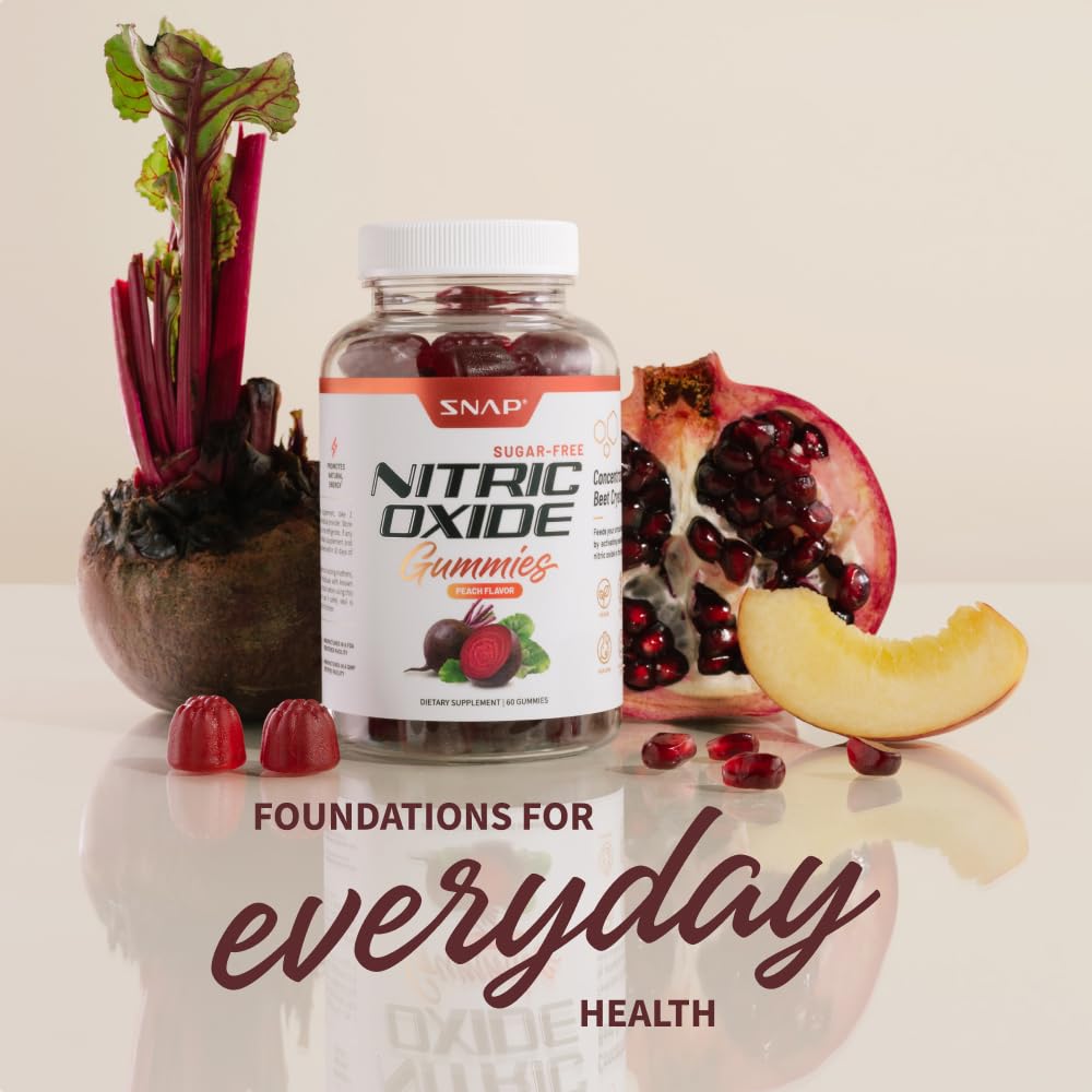 Snap Supplements Nitric Oxide Beet Root Gummies - Support Healthy Blood Circulation Snap Supplements uk supplements