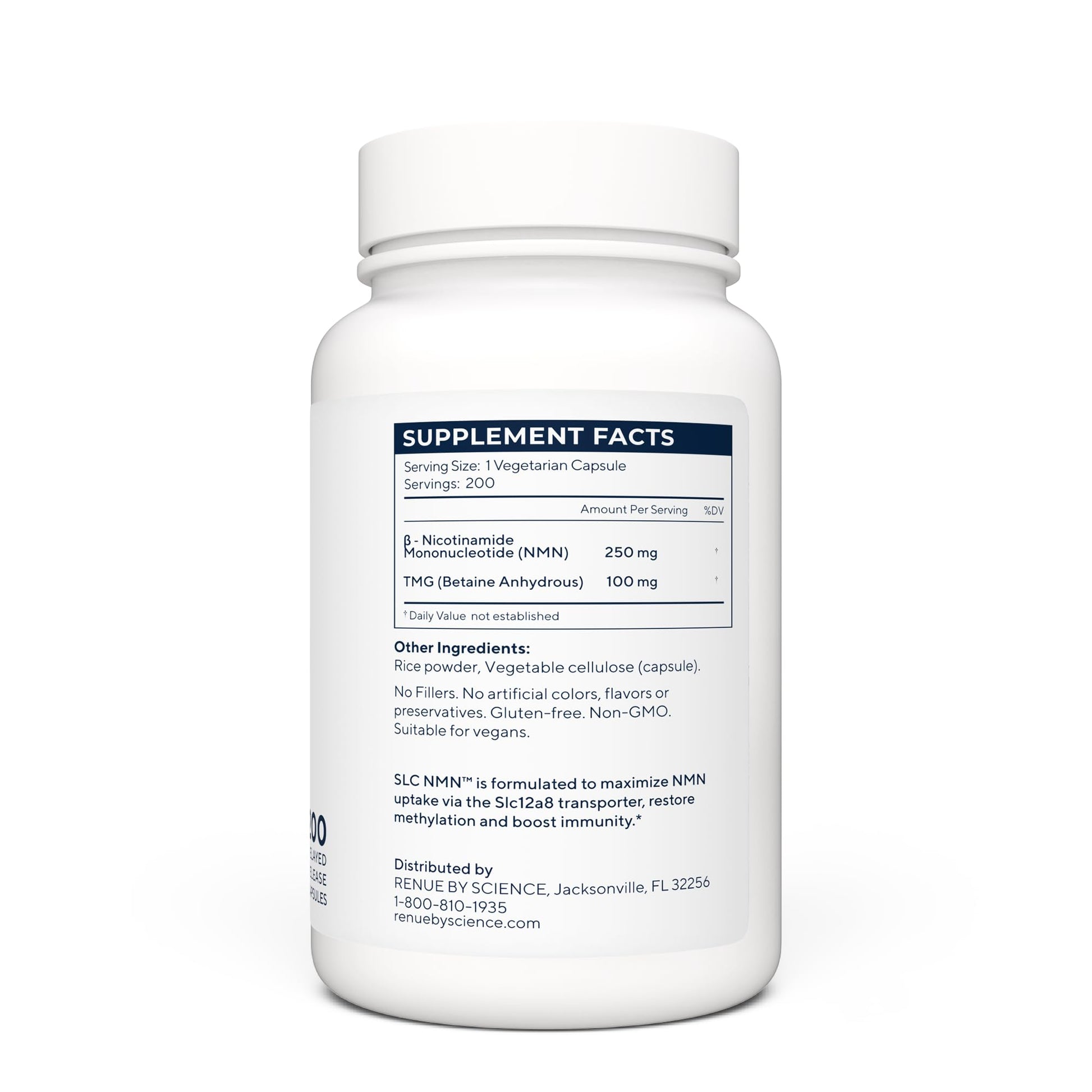 Renue By Science NMN Supplement | 200 SLC Enteric Capsules - 250mg Nicotinamide Mononucleotide per Serving | Delayed Release for Increased Absorption | Manufactured in The USA Renue By Science uk supplements