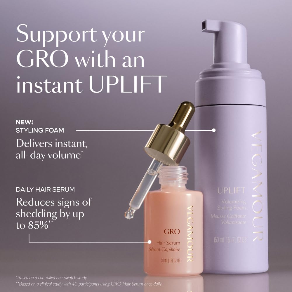 Uplift Volume Trio Kit with Shampoo, Conditioner, & Styling Foam for Volumizing & Fuller Looking Hair VEGAMOUR uk supplements